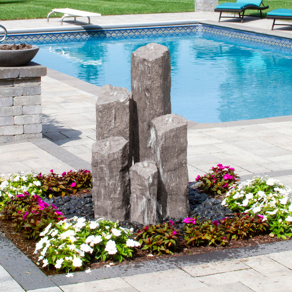 Basalt 5-Column Handcrafted Fountain Kit