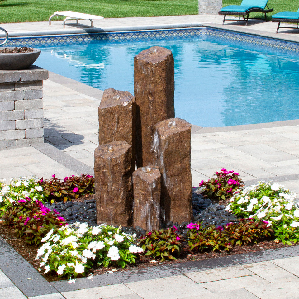 Basalt 5-Column Handcrafted Fountain Kit