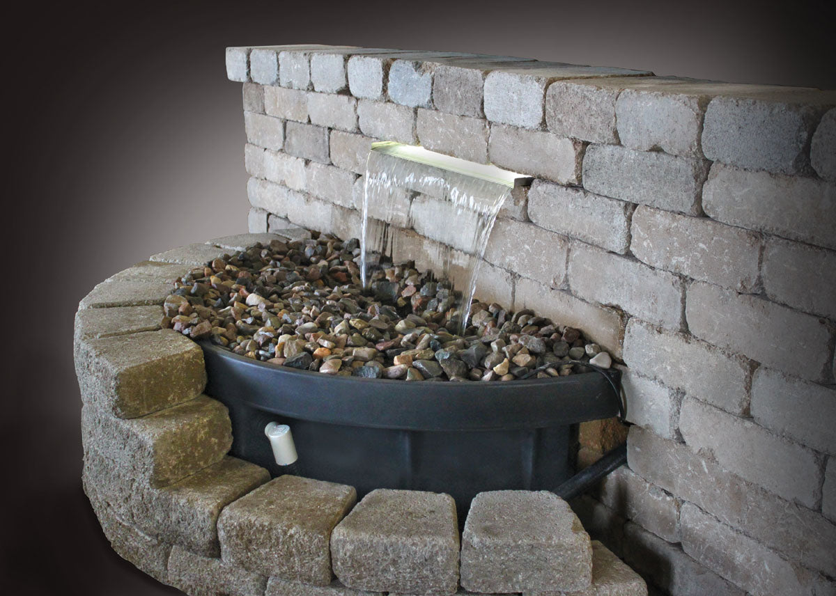 HB23KWEX Vianti Falls – 23" Extended Lip Spillway Kit w/ White LED