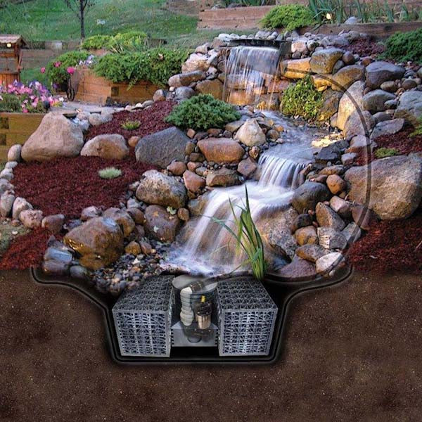 JAF2HSC Pro-Series™ Just-A-Falls™ Kit – 34″ Spillway (11′ Stream) With High Strength Res-Cubes