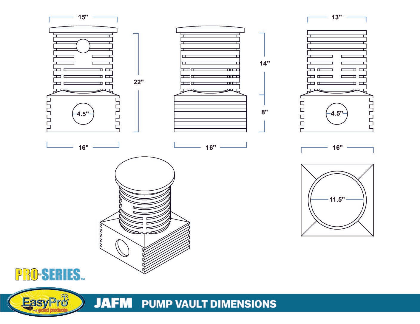 JAFM Pro-Series Small Pump Vault