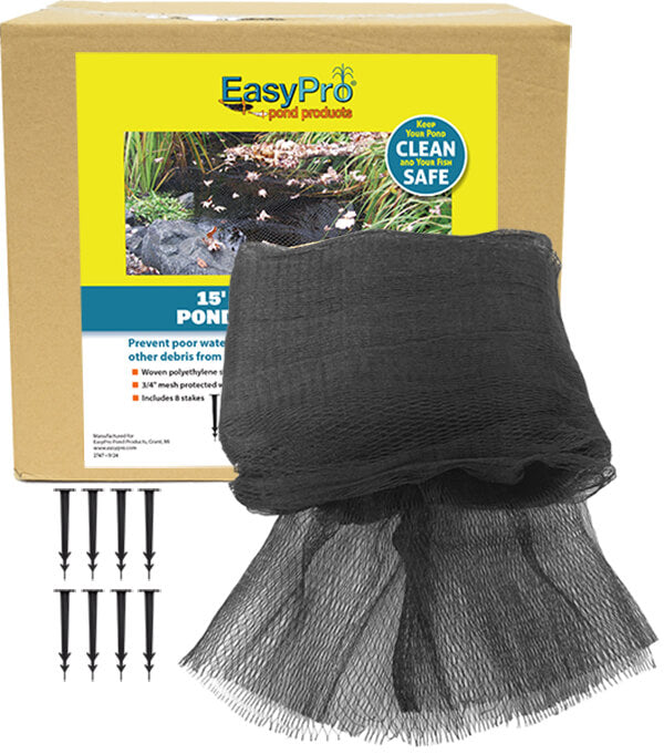 Prepackaged Premium Pond Cover Netting, Includes Stakes