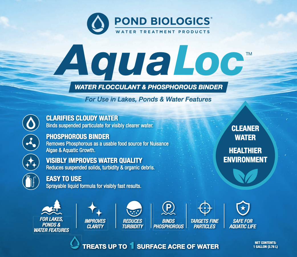 Pond Biologics® AquaLoc™ Water Clarifier and Phosphorus Remover for Ponds and Lakes