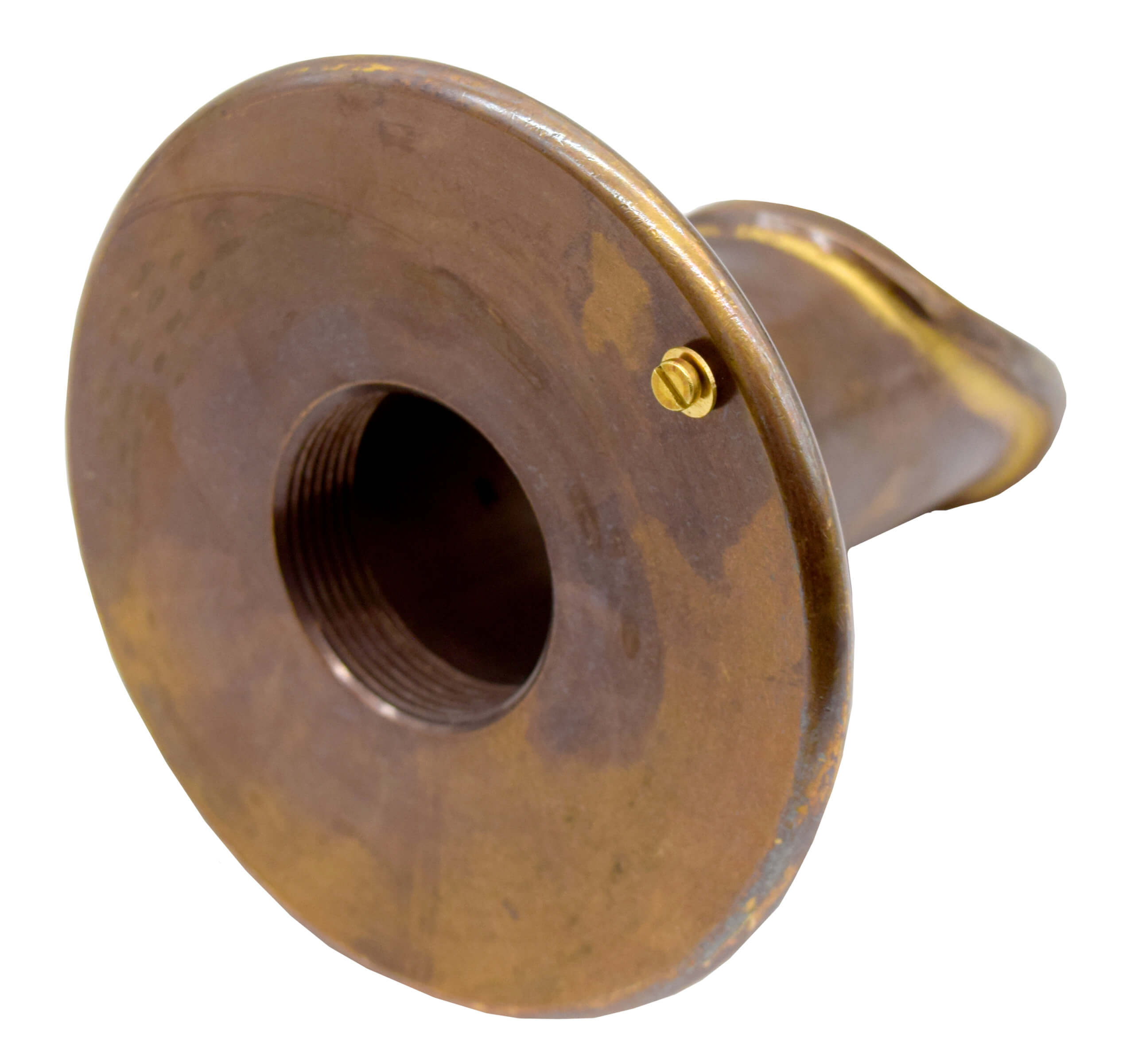 BWS2F Vianti Falls Brass 2″ Antique Round Wall Scupper