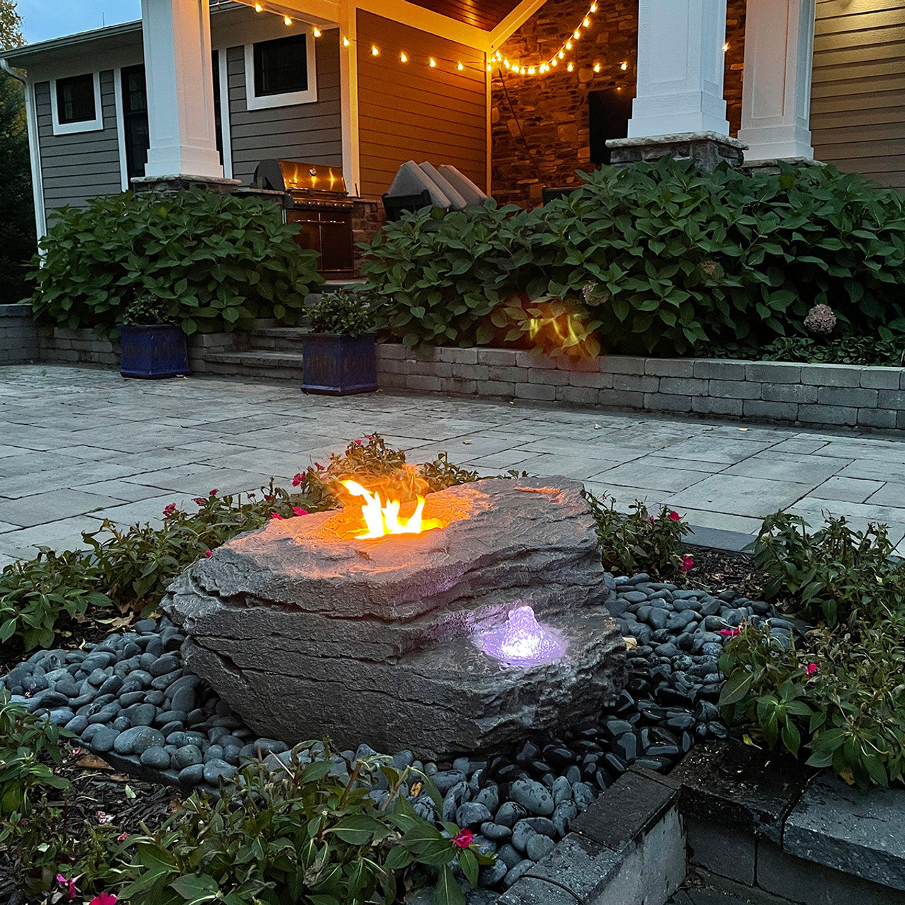 Fire & Water GFRC Boulder Fountain Complete Kit - Thumbnail 4