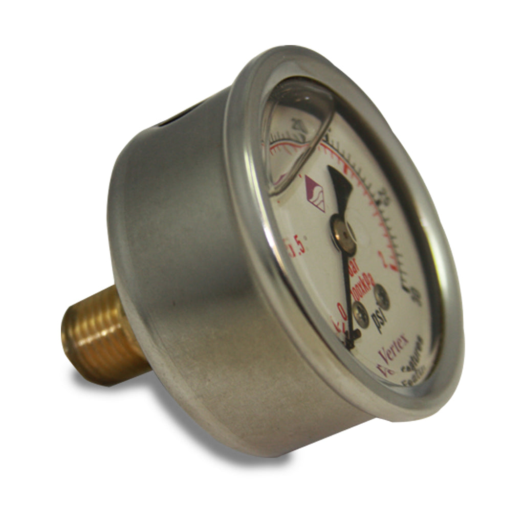 Vertex Liquid Filled Replacement Pressure Gauge | The Pond Shop Vertex Liquid Filled Replacement Pressure Gauge | The Pond Shop